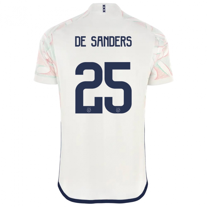 Damen Kay-Lee De Sanders #25 Weiß Auswärtstrikot Trikot 2023/24 T-Shirt Österreich