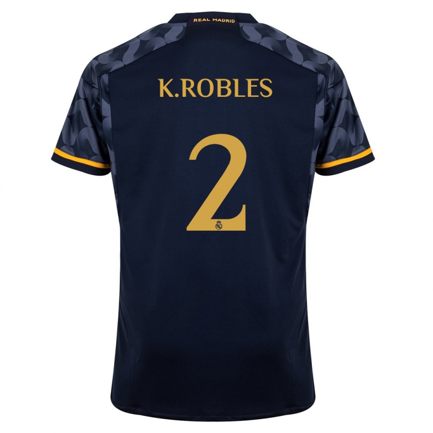 Damen Kenti Robles #2 Dunkelblau Auswärtstrikot Trikot 2023/24 T-Shirt Österreich