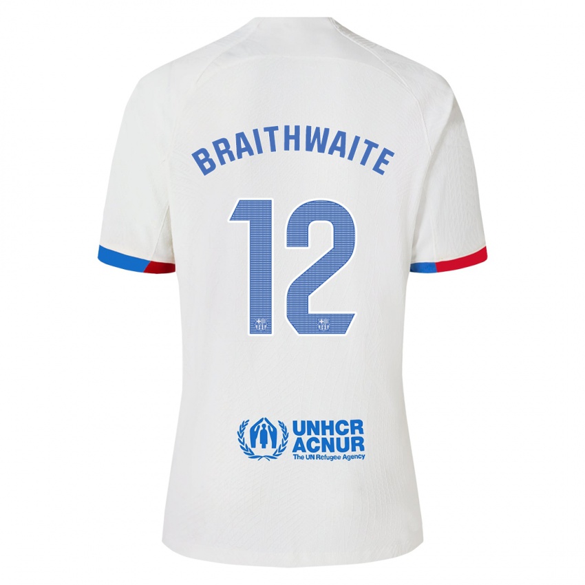Damen Martin Braithwaite #12 Weiß Auswärtstrikot Trikot 2023/24 T-Shirt Österreich