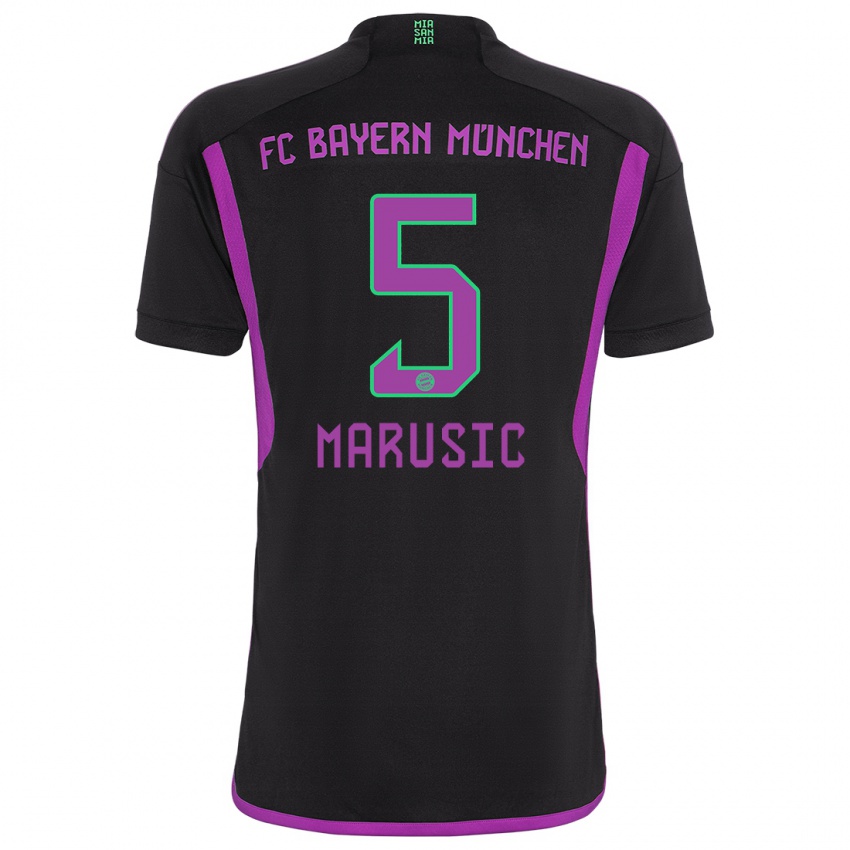 Damen Gabriel Marusic #5 Schwarz Auswärtstrikot Trikot 2023/24 T-Shirt Österreich