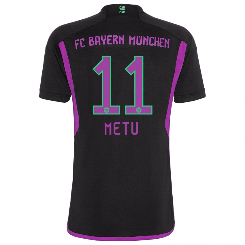 Damen Emilian Metu #11 Schwarz Auswärtstrikot Trikot 2023/24 T-Shirt Österreich