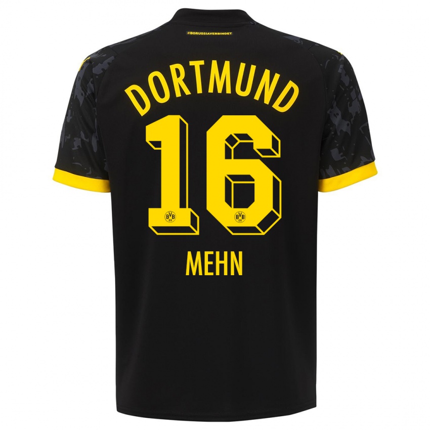 Damen Phil Josef Mehn #16 Schwarz Auswärtstrikot Trikot 2023/24 T-Shirt Österreich