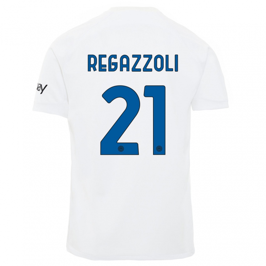 Damen Alice Regazzoli #21 Weiß Auswärtstrikot Trikot 2023/24 T-Shirt Österreich