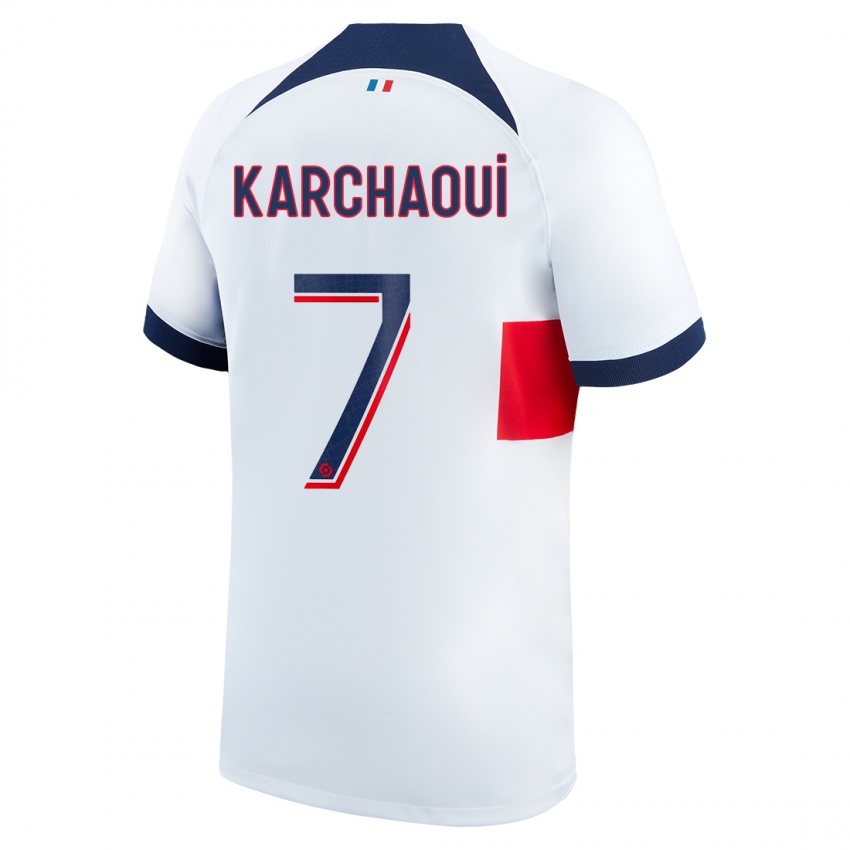 Damen Sakina Karchaoui #7 Weiß Auswärtstrikot Trikot 2023/24 T-Shirt Österreich