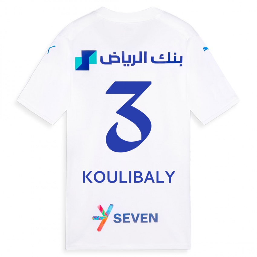 Damen Kalidou Koulibaly #3 Weiß Auswärtstrikot Trikot 2023/24 T-Shirt Österreich