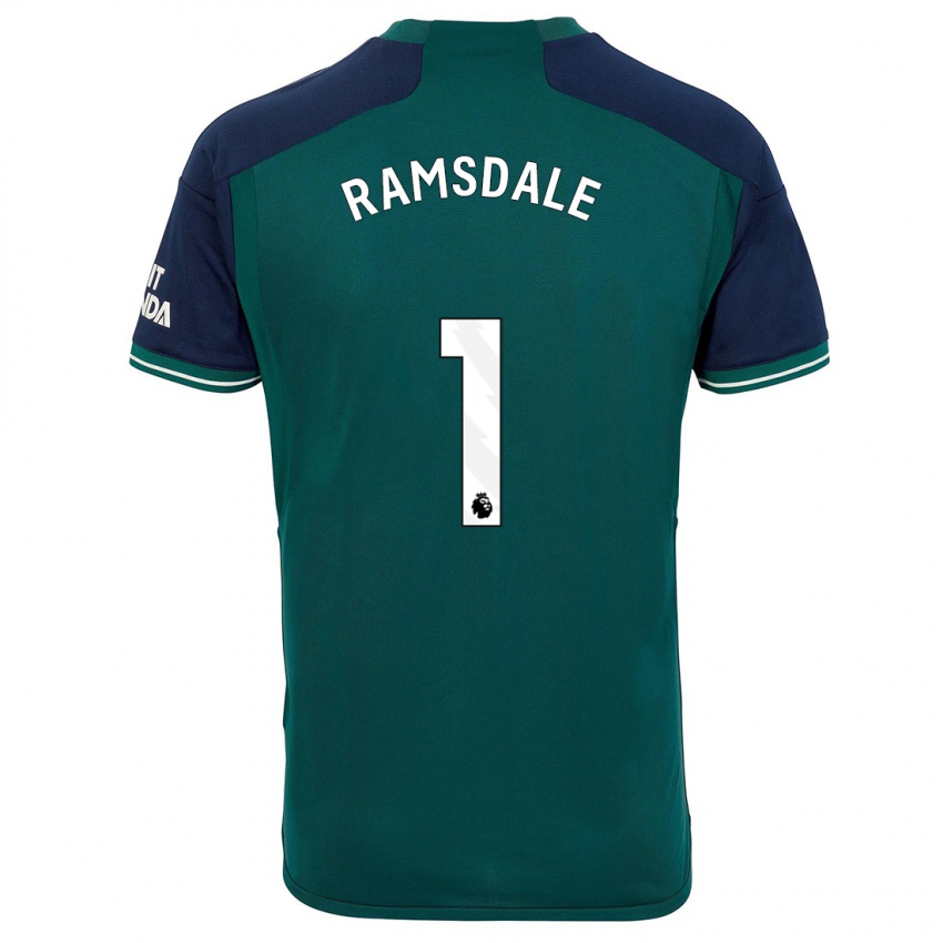 Damen Aaron Ramsdale #1 Grün Ausweichtrikot Trikot 2023/24 T-Shirt Österreich
