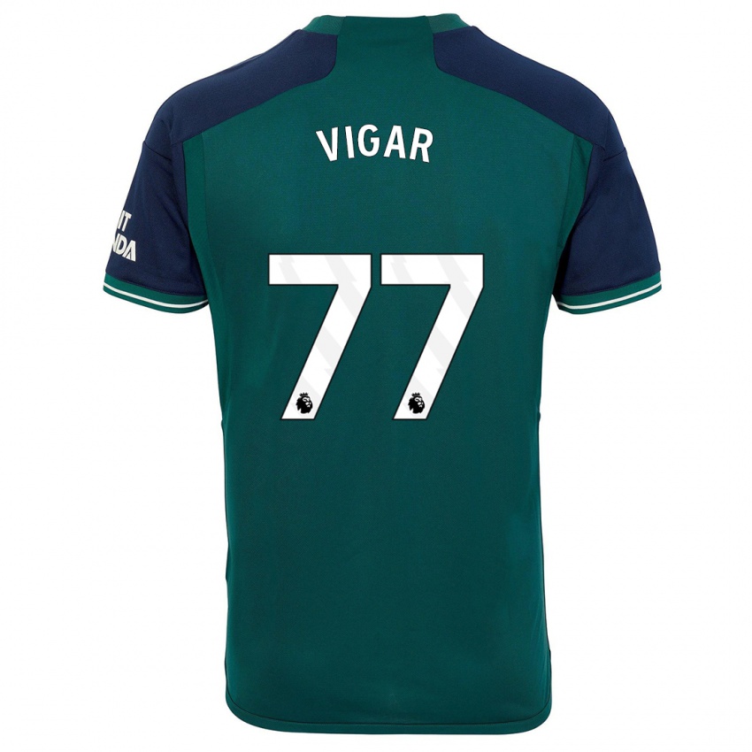 Damen Billy Vigar #77 Grün Ausweichtrikot Trikot 2023/24 T-Shirt Österreich