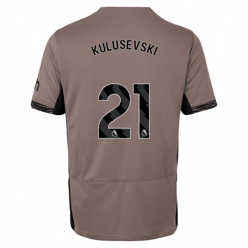 Damen Dejan Kulusevski #21 Dunkelbeige Ausweichtrikot Trikot 2023/24 T-Shirt Österreich