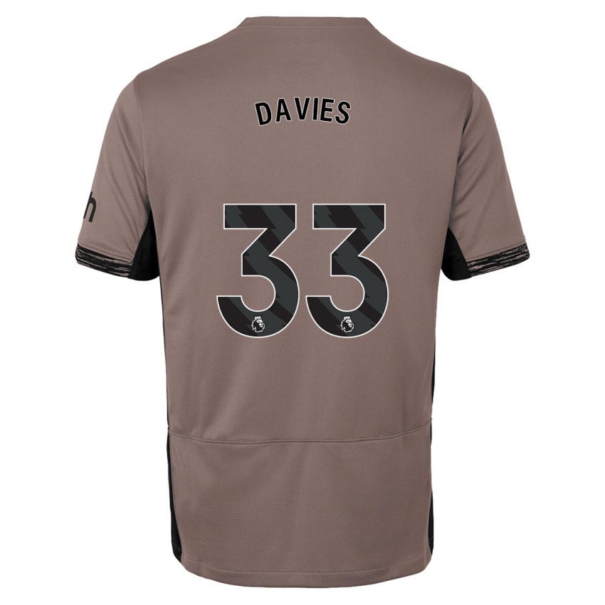 Damen Ben Davies #33 Dunkelbeige Ausweichtrikot Trikot 2023/24 T-Shirt Österreich