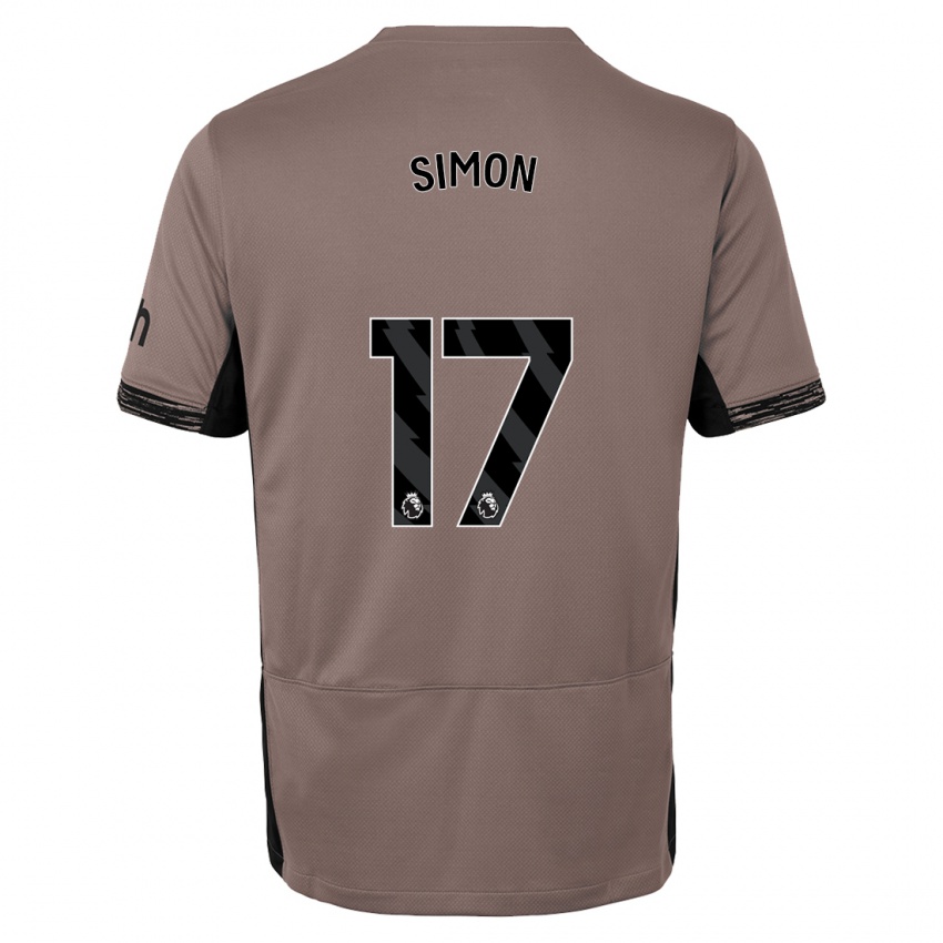 Damen Kyah Simon #17 Dunkelbeige Ausweichtrikot Trikot 2023/24 T-Shirt Österreich