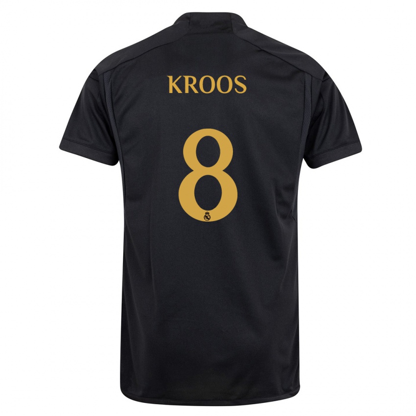 Damen Toni Kroos #8 Schwarz Ausweichtrikot Trikot 2023/24 T-Shirt Österreich