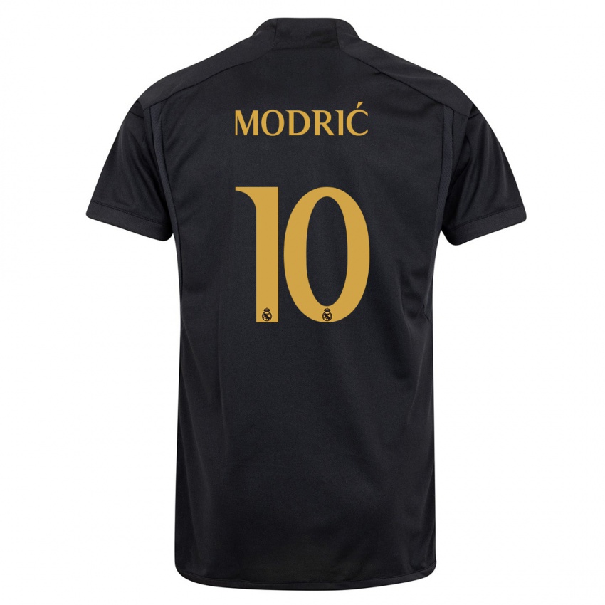 Damen Luka Modric #10 Schwarz Ausweichtrikot Trikot 2023/24 T-Shirt Österreich