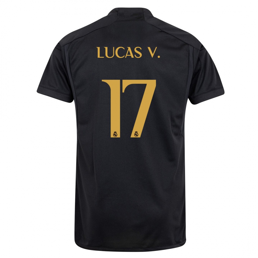 Damen Lucas Vazquez #17 Schwarz Ausweichtrikot Trikot 2023/24 T-Shirt Österreich