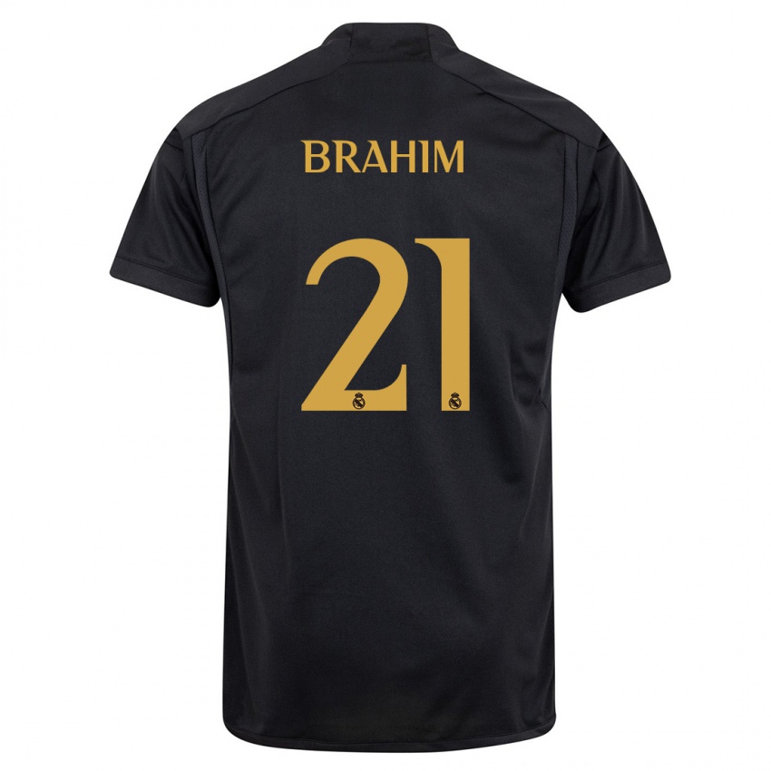 Damen Brahim Diaz #21 Schwarz Ausweichtrikot Trikot 2023/24 T-Shirt Österreich