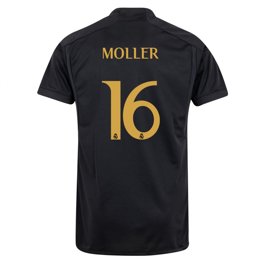 Damen Caroline Moller #16 Schwarz Ausweichtrikot Trikot 2023/24 T-Shirt Österreich