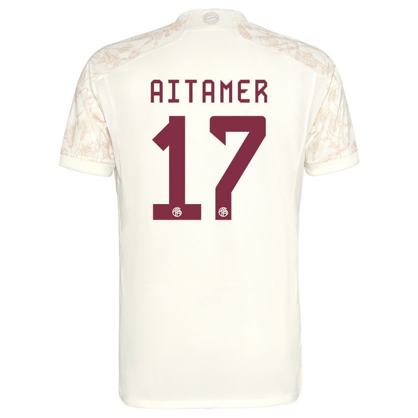 Damen Younes Aitamer #17 Cremefarben Ausweichtrikot Trikot 2023/24 T-Shirt Österreich