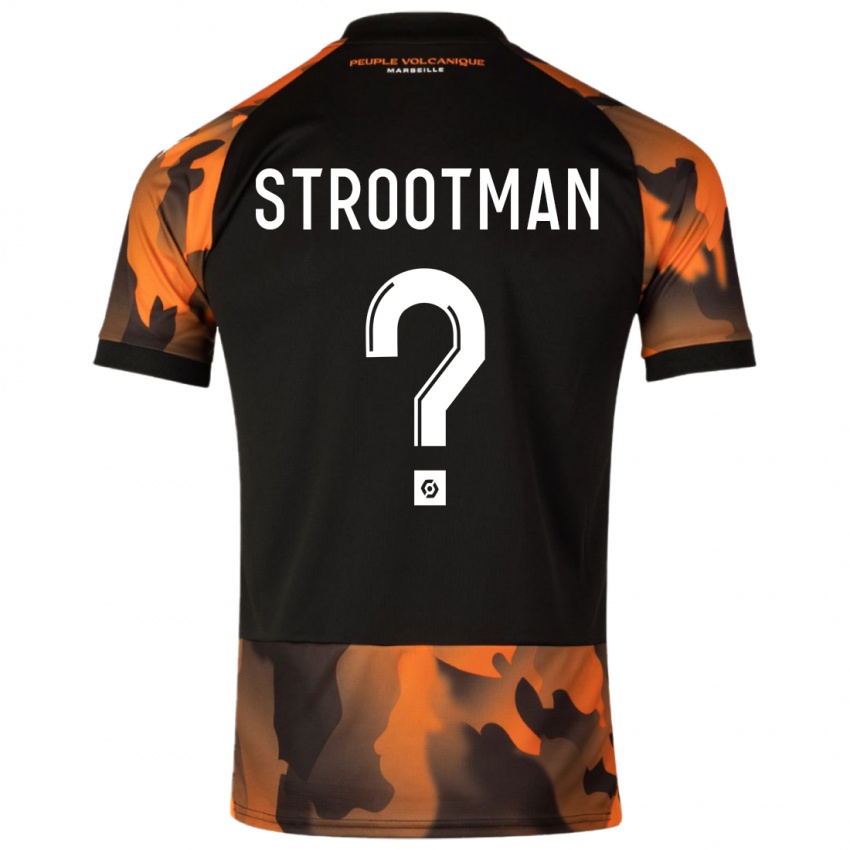 Damen Kevin Strootman #0 Schwarzorange Ausweichtrikot Trikot 2023/24 T-Shirt Österreich