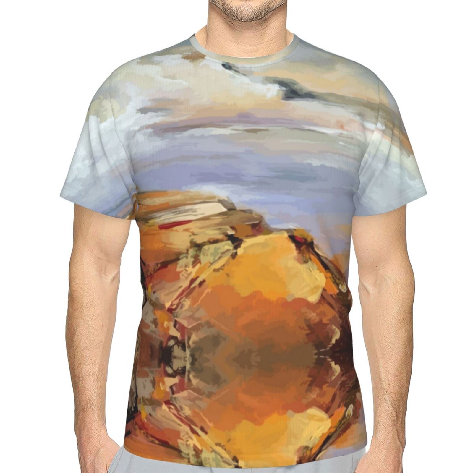 Yellow Rocks Malerei Elemente Klassisch Österreich T-shirt