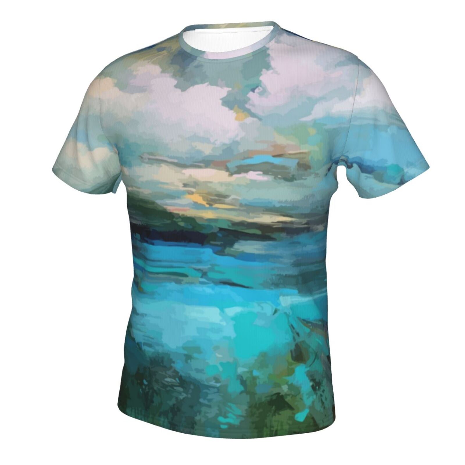 Wolken über Dem See Malelemente Klassisch Österreich T-shirt