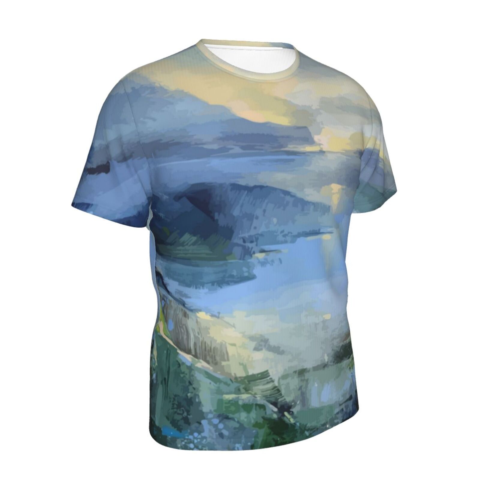 Ruhiges Meer Malerei Elemente Klassisch Österreich T-shirt